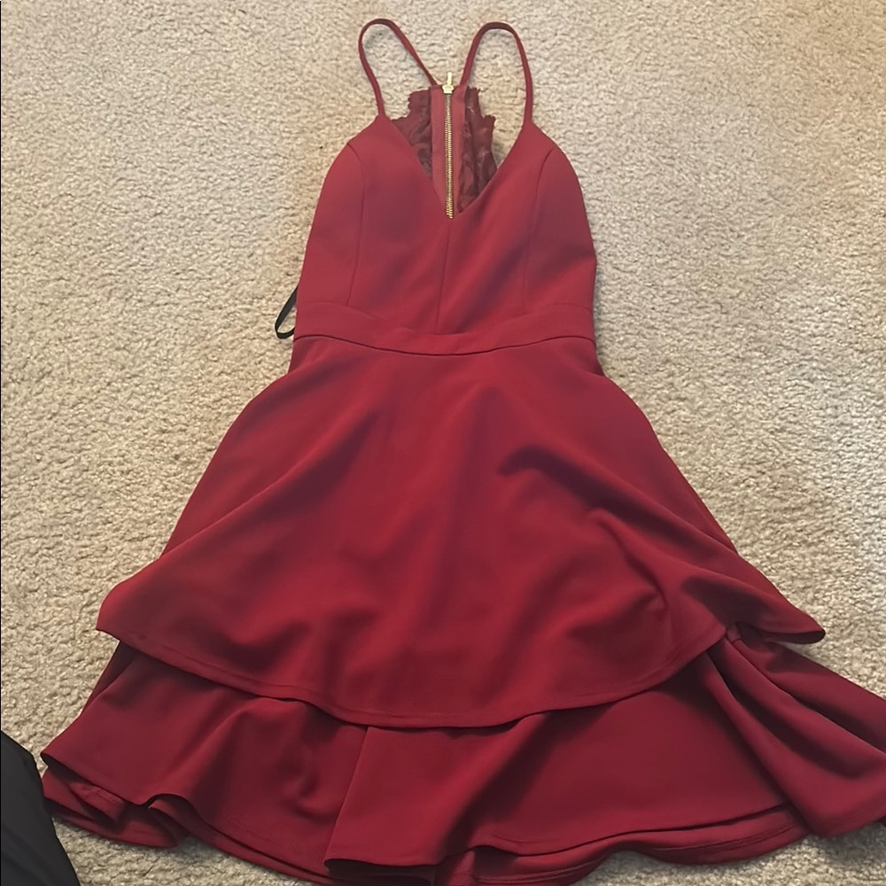 Elegant Red Sleeveless Dress